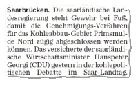 Saarbrücker Zeitung vom 13.07.2006 - Artkel 